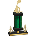 Premium Single Green Glacier Victory Golf Trophy