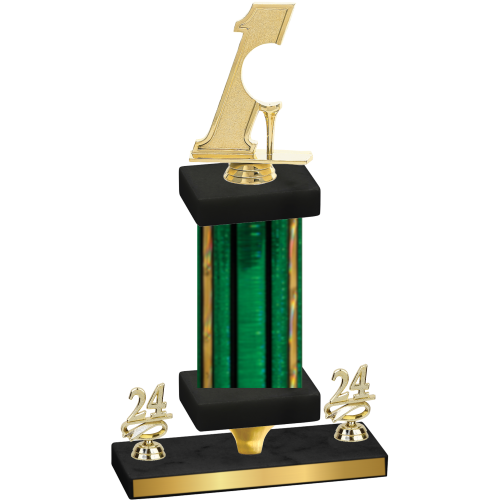Premium Single Green Glacier Year Golf Trophy