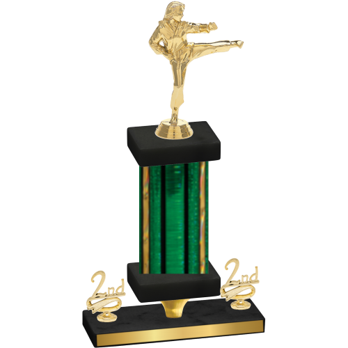Premium Single Green Glacier Second Place Karate Trophy