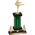 Premium Single Green Glacier Victory Karate Trophy
