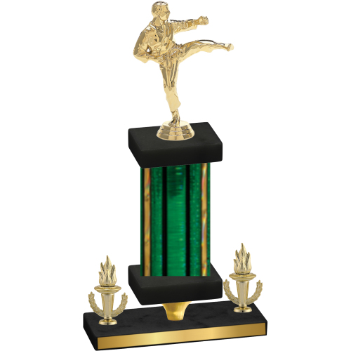 Premium Single Green Glacier Victory Karate Trophy