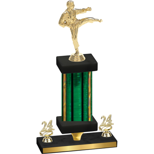 Premium Single Green Glacier Year Karate Trophy