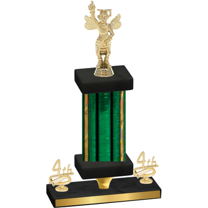 Premium Single Green Glacier Fourth Place Academics Trophy