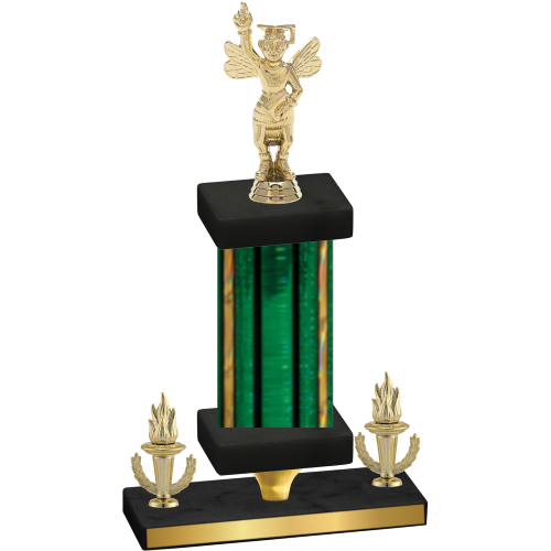 Premium Single Green Glacier Victory Academics Trophy