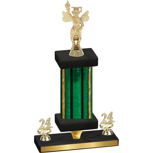Premium Single Green Glacier Year Academics Trophy
