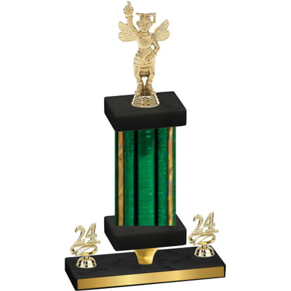 Premium Single Green Glacier Year Academics Trophy