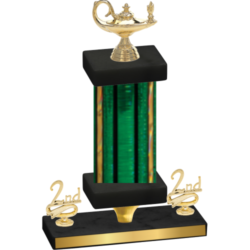 Premium Single Green Glacier Second Place Academics Trophy
