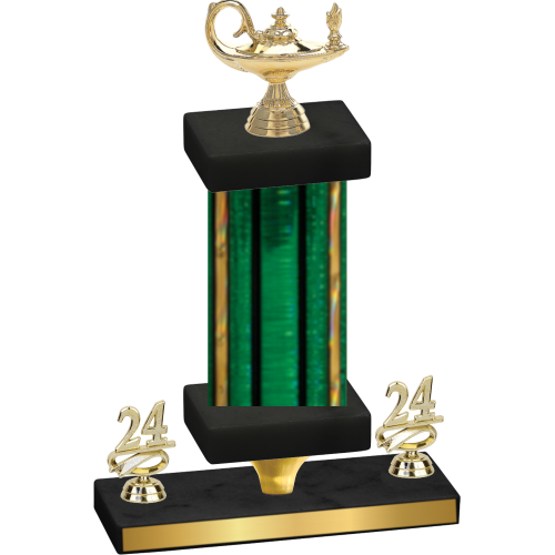 Premium Single Green Glacier Year Academics Trophy