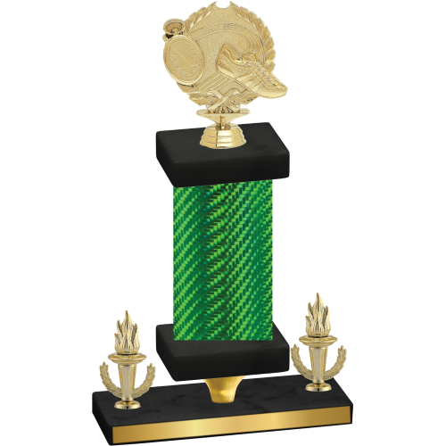 Premium Single Green Carbon Fiber Victory Running Trophy