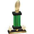 Premium Single Green Carbon Fiber Fourth Place Football Trophy