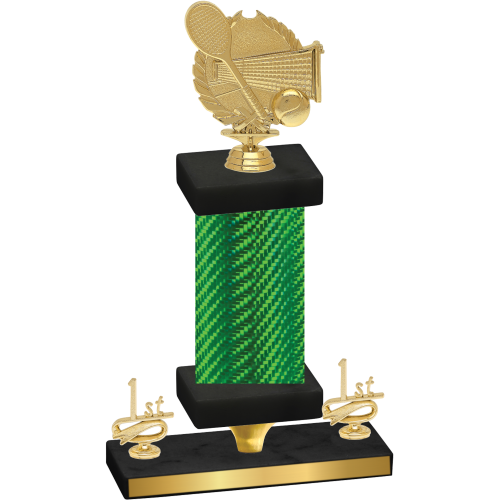 Premium Single Green Carbon Fiber First Place Tennis Trophy