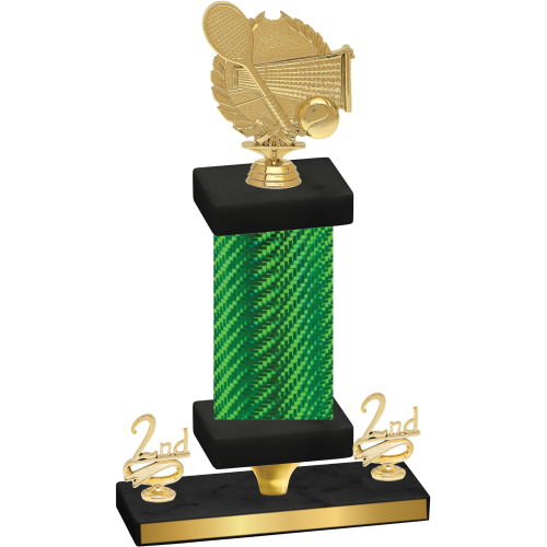 Premium Single Green Carbon Fiber Second Place Tennis Trophy