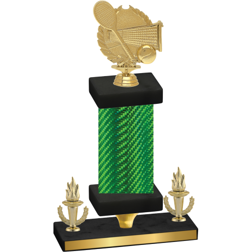 Premium Single Green Carbon Fiber Victory Tennis Trophy