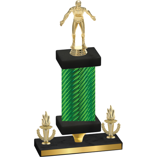 Premium Single Green Carbon Fiber Victory Wrestling Trophy