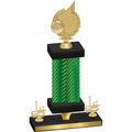 Premium Single Green Carbon Fiber First Place Volleyball Trophy
