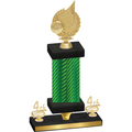 Premium Single Green Carbon Fiber Fourth Place Volleyball Trophy