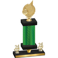 Premium Single Green Carbon Fiber Year Volleyball Trophy