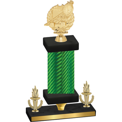 Premium Single Green Carbon Fiber Victory Swimming Trophy