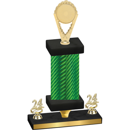 Premium Single Green Carbon Fiber Year Insert Trophy