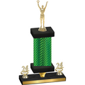 Premium Single Green Carbon Fiber Year Victory Trophy