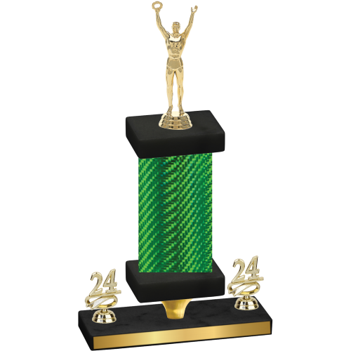 Premium Single Green Carbon Fiber Year Victory Trophy