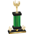 Premium Single Green Carbon Fiber Fourth Place Victory Trophy