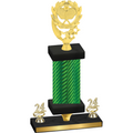 Premium Single Green Carbon Fiber Year Pickleball Trophy