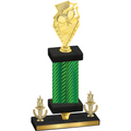 Premium Single Green Carbon Fiber Victory Pickleball Trophy