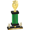 Premium Single Green Carbon Fiber Year Pickleball Trophy