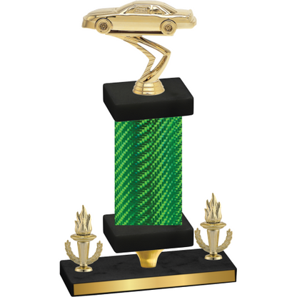Premium Single Green Carbon Fiber Victory Cars Trophy