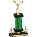 Premium Single Green Carbon Fiber Victory Weights Trophy