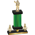 Premium Single Green Carbon Fiber Victory Holiday Trophy