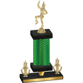Premium Single Green Carbon Fiber Victory Majorette Trophy