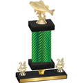 Premium Single Green Carbon Fiber Year Fishing Trophy