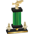 Premium Single Green Carbon Fiber Victory Fishing Trophy