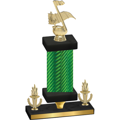 Premium Single Green Carbon Fiber Victory Music Trophy