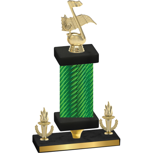 Premium Single Green Carbon Fiber Victory Music Trophy