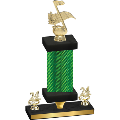 Premium Single Green Carbon Fiber Year Music Trophy