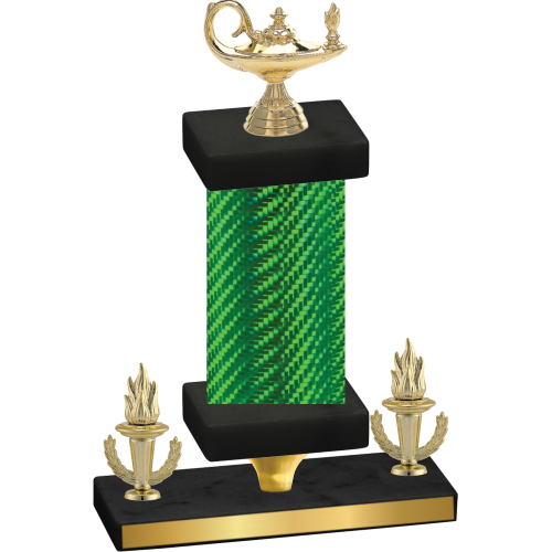 Premium Single Green Carbon Fiber Victory Academics Trophy