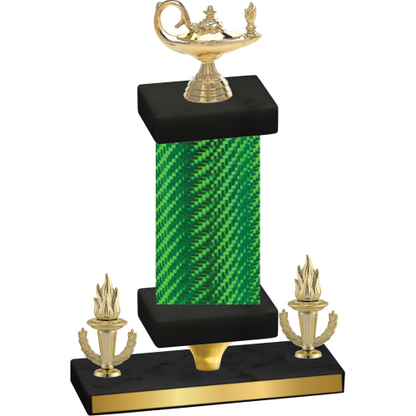 Premium Single Green Carbon Fiber Victory Academics Trophy