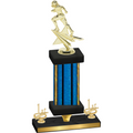 Premium Single Blue Glacier First Place Football Trophy