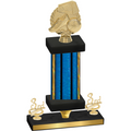 Premium Single Blue Glacier Third Place Soccer Trophy