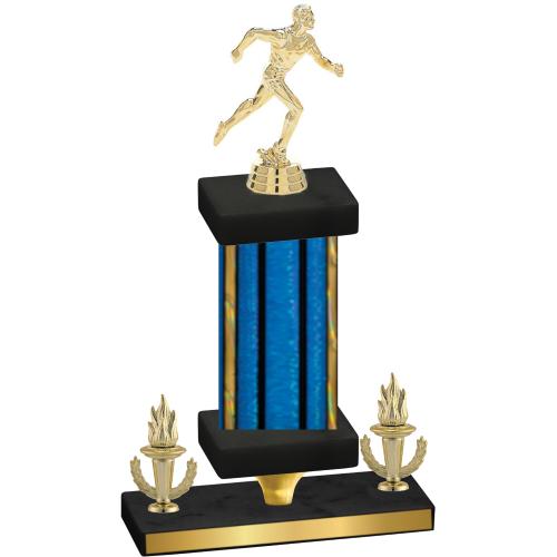 Premium Single Blue Glacier Victory Running Trophy