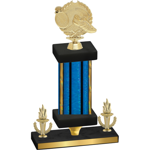 Premium Single Blue Glacier Victory Running Trophy