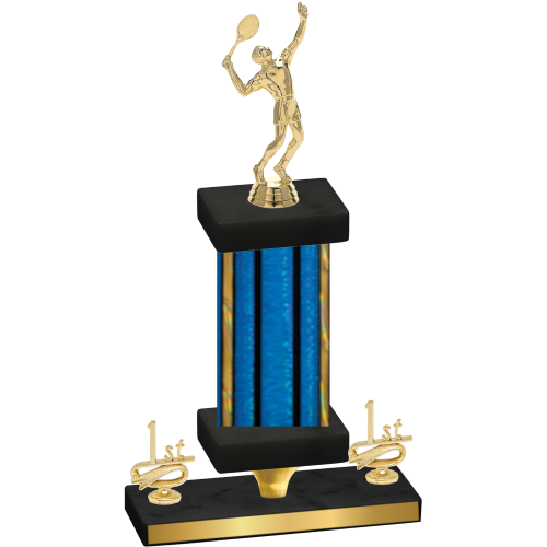 Premium Single Blue Glacier First Place Tennis Trophy