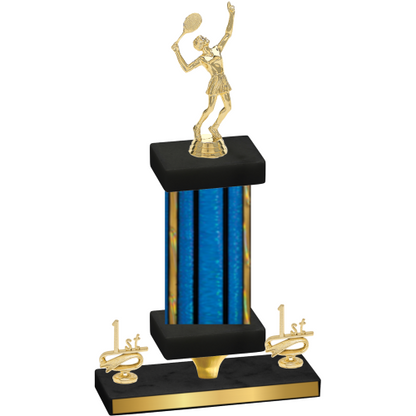 Premium Single Blue Glacier First Place Tennis Trophy