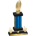 Premium Single Blue Glacier Third Place Football Trophy