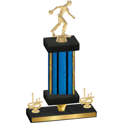 Premium Single Blue Glacier First Place Bowling Trophy