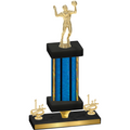 Premium Single Blue Glacier First Place Volleyball Trophy