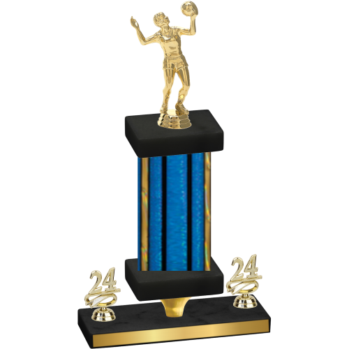 Premium Single Blue Glacier Year Volleyball Trophy